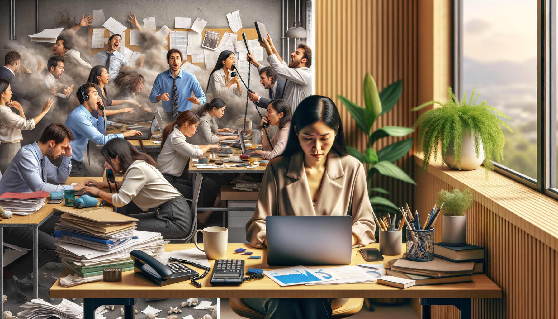 同期と非同期コミュニケーションの比較図